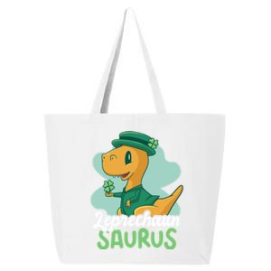 Leprechaun Saurus With A Dinosaur For St Patrick's Day Gift 25L Jumbo Tote