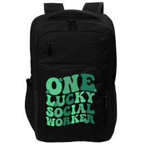 Lucky Social Worker St Patrick's Day Social Workers Cute Gift Impact Tech Backpack