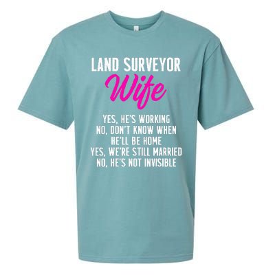 Land Surveying Wife Work Funny Surveyor Gifts Sueded Cloud Jersey T-Shirt