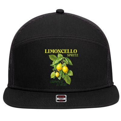Limoncello Spritz X Lemon Liqueur Lemon Liqueur Lemon 7 Panel Mesh Trucker Snapback Hat