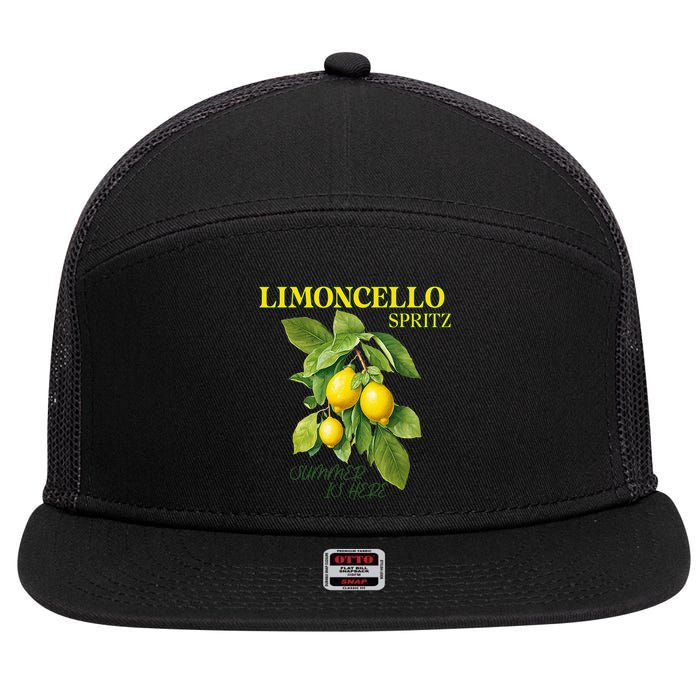 Limoncello Spritz X Lemon Liqueur Lemon Liqueur Lemon 7 Panel Mesh Trucker Snapback Hat