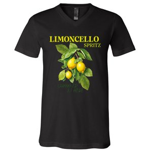 Limoncello Spritz X Lemon Liqueur Lemon Liqueur Lemon V-Neck T-Shirt