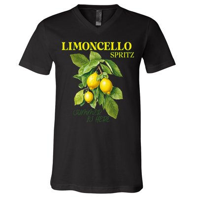 Limoncello Spritz X Lemon Liqueur Lemon Liqueur Lemon V-Neck T-Shirt