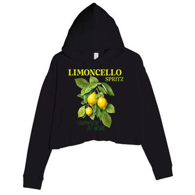 Limoncello Spritz X Lemon Liqueur Lemon Liqueur Lemon Crop Fleece Hoodie