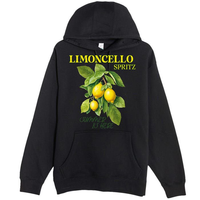 Limoncello Spritz X Lemon Liqueur Lemon Liqueur Lemon Premium Pullover Hoodie