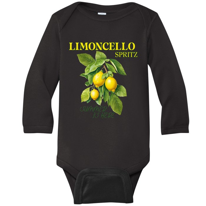 Limoncello Spritz X Lemon Liqueur Lemon Liqueur Lemon Baby Long Sleeve Bodysuit