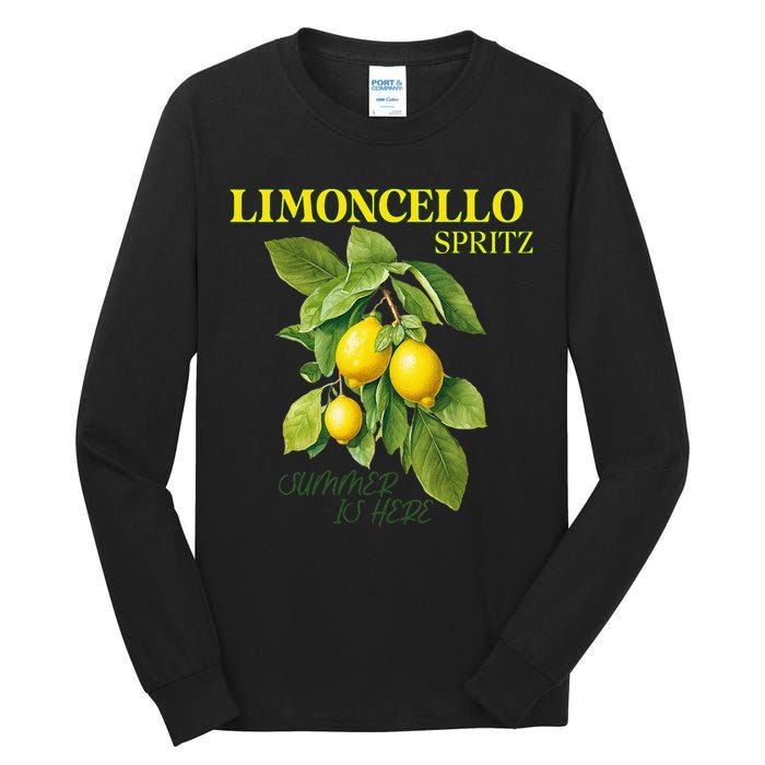 Limoncello Spritz X Lemon Liqueur Lemon Liqueur Lemon Tall Long Sleeve T-Shirt