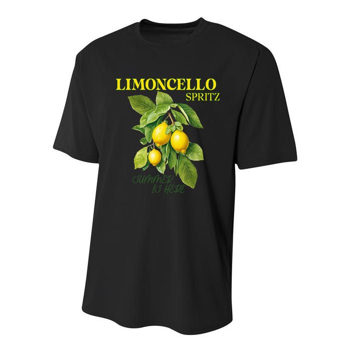 Limoncello Spritz X Lemon Liqueur Lemon Liqueur Lemon Youth Performance Sprint T-Shirt