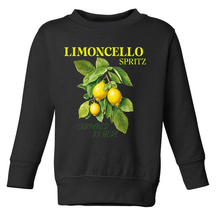 Limoncello Spritz X Lemon Liqueur Lemon Liqueur Lemon Toddler Sweatshirt