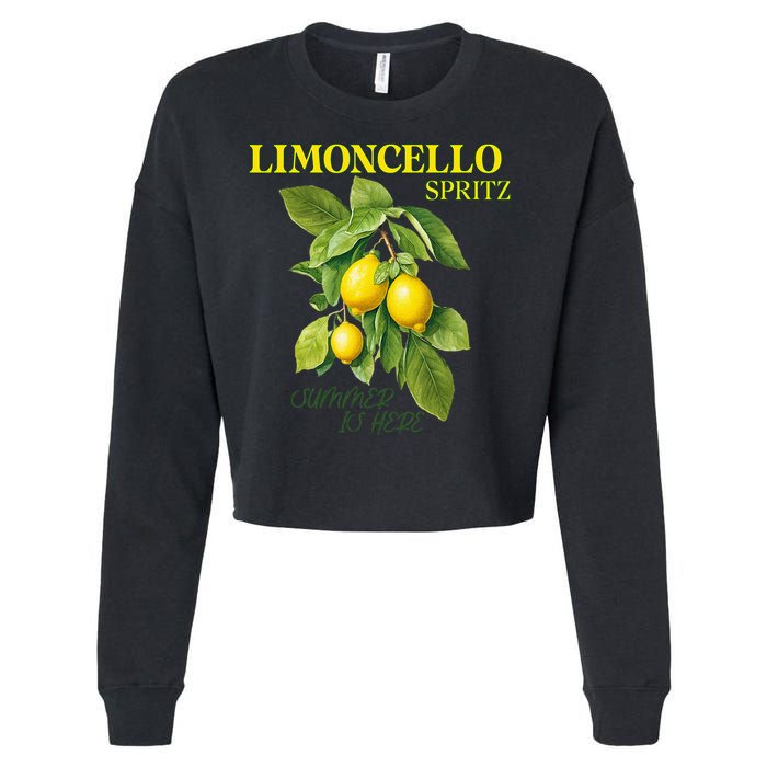 Limoncello Spritz X Lemon Liqueur Lemon Liqueur Lemon Cropped Pullover Crew