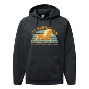 Lil Sebastian Youre 5000 Candles In The Wind Horse Fan Performance Fleece Hoodie