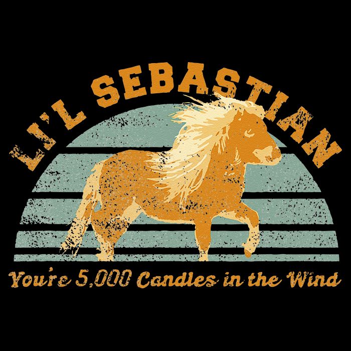 Lil Sebastian Youre 5000 Candles In The Wind Horse Fan Cooling Performance Crew T-Shirt