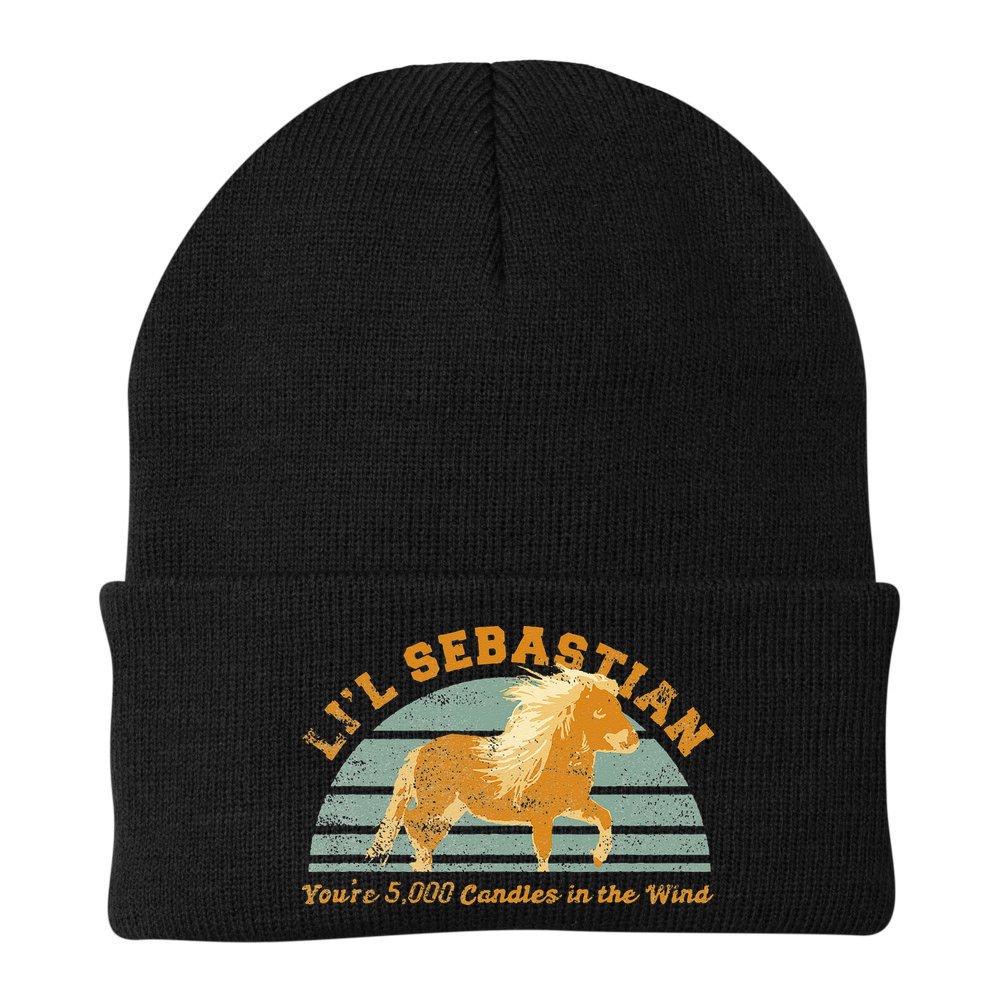 Lil Sebastian Youre 5000 Candles In The Wind Horse Fan Beanie