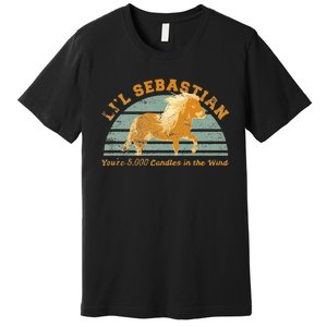 Lil Sebastian Youre 5000 Candles In The Wind Horse Fan Premium T-Shirt