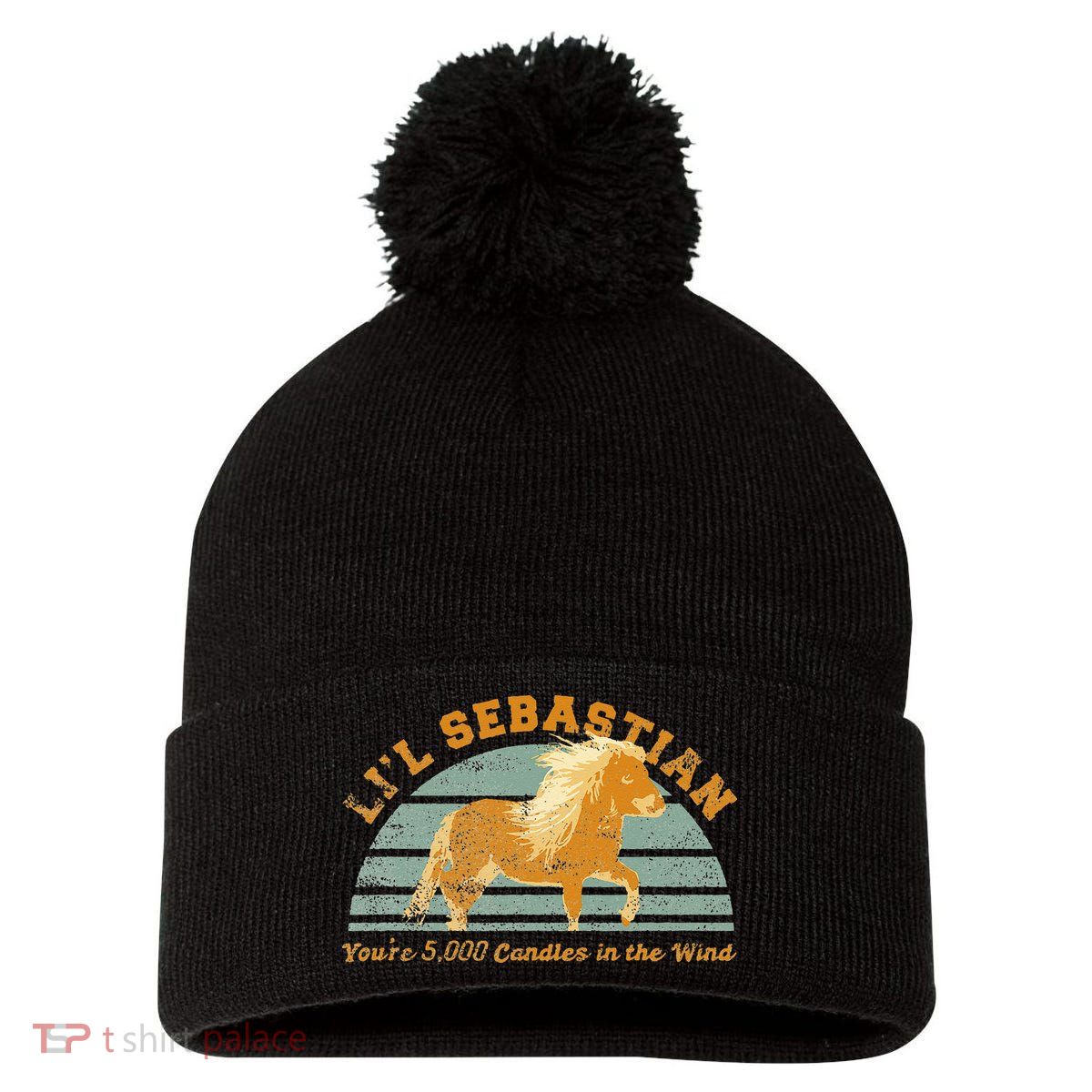 Lil Sebastian Youre 5000 Candles In The Wind Horse Fan Pom Pom 12in Knit Beanie