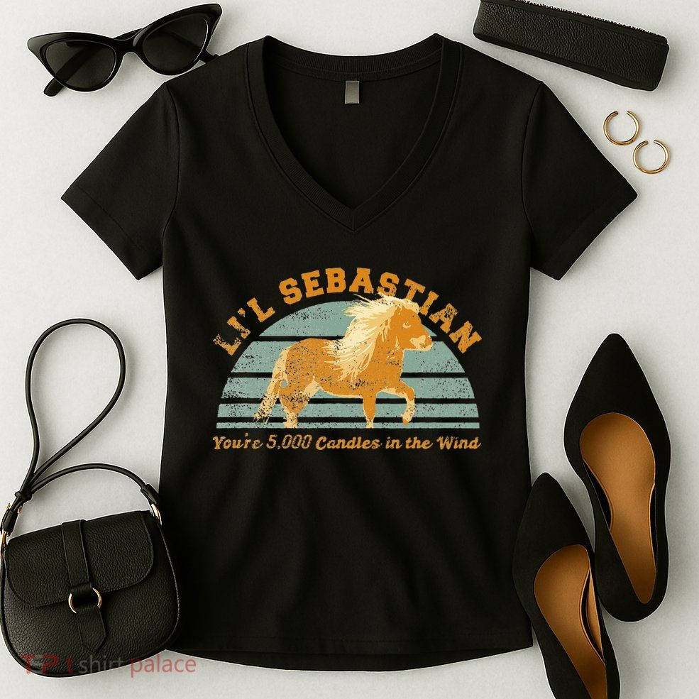 Lil Sebastian Youre 5000 Candles In The Wind Horse Fan Women's V-Neck T-Shirt