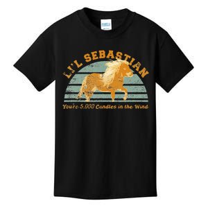 Lil Sebastian Youre 5000 Candles In The Wind Horse Fan Kids T-Shirt