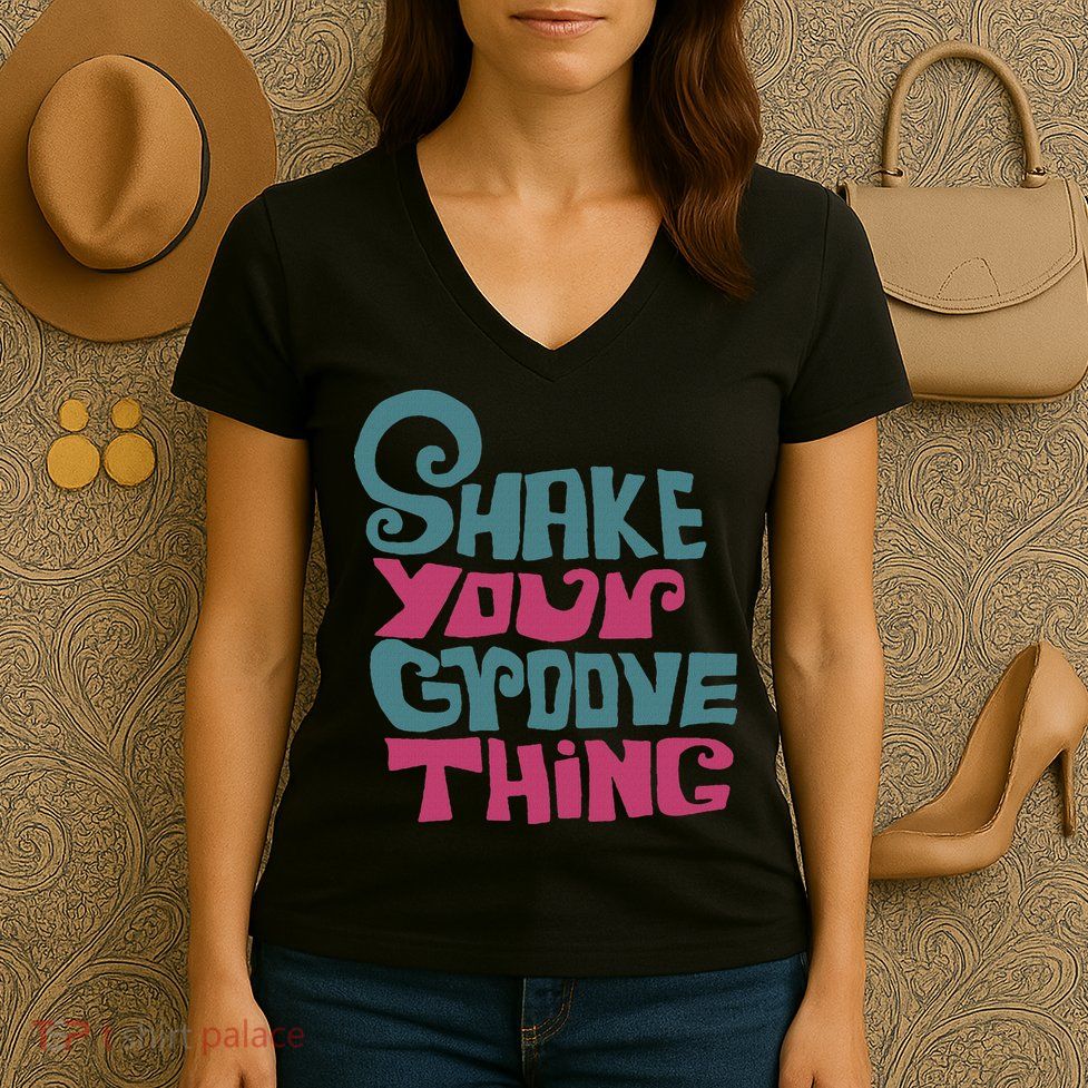 Lyriclyfe Shake Your Groove Thing Women's V-Neck T-Shirt