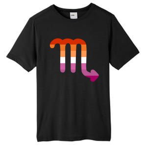 Lesbian Scorpio Zodiac Sign Lesbian Pride Flag Gift Tall Fusion ChromaSoft Performance T-Shirt