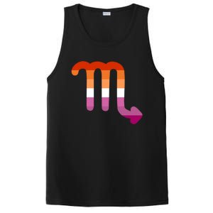 Lesbian Scorpio Zodiac Sign Lesbian Pride Flag Gift PosiCharge Competitor Tank