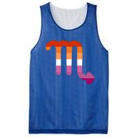 Lesbian Scorpio Zodiac Sign Lesbian Pride Flag Gift Mesh Reversible Basketball Jersey Tank