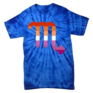 Lesbian Scorpio Zodiac Sign Lesbian Pride Flag Gift Tie-Dye T-Shirt