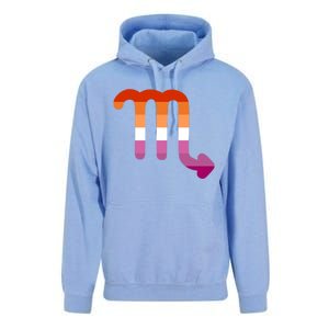 Lesbian Scorpio Zodiac Sign Lesbian Pride Flag Gift Unisex Surf Hoodie