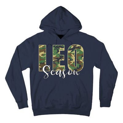 Leo Season Zodiac Birthday Camo Tall Hoodie