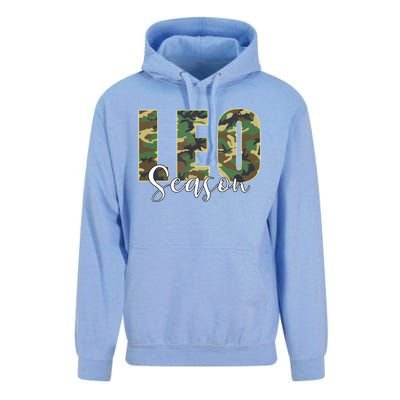 Leo Season Zodiac Birthday Camo Unisex Surf Hoodie