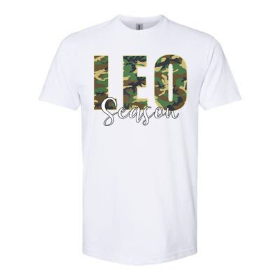 Leo Season Zodiac Birthday Camo Softstyle CVC T-Shirt