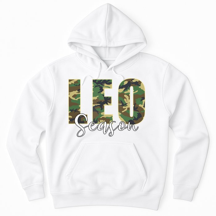 Leo Season Zodiac Birthday Camo Hoodie