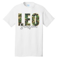 Leo Season Zodiac Birthday Camo Tall T-Shirt