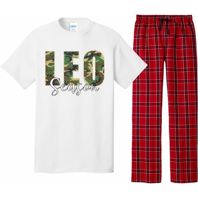 Leo Season Zodiac Birthday Camo Pajama Set