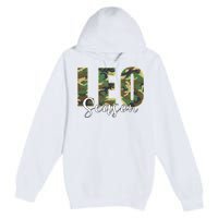 Leo Season Zodiac Birthday Camo Premium Pullover Hoodie