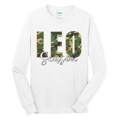 Leo Season Zodiac Birthday Camo Tall Long Sleeve T-Shirt