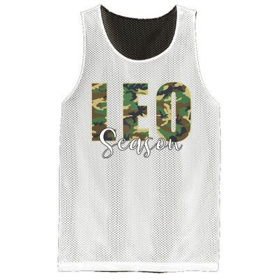 Leo Season Zodiac Birthday Camo Mesh Reversible Basketball Jersey Tank