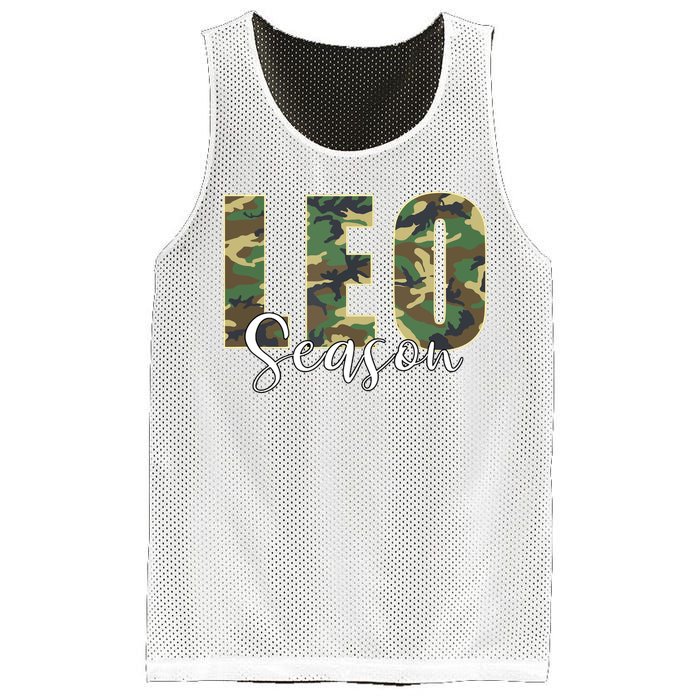 Leo Season Zodiac Birthday Camo Mesh Reversible Basketball Jersey Tank