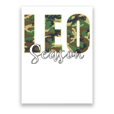 Leo Season Zodiac Birthday Camo Poster