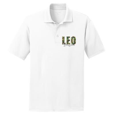 Leo Season Zodiac Birthday Camo PosiCharge RacerMesh Polo