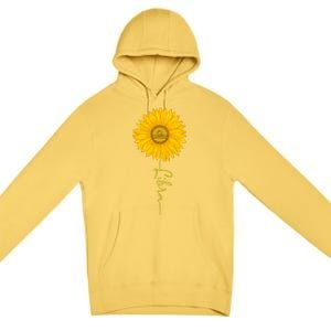 Libra Sunflower Zodiac Sign Floral Horoscope Gift Premium Pullover Hoodie