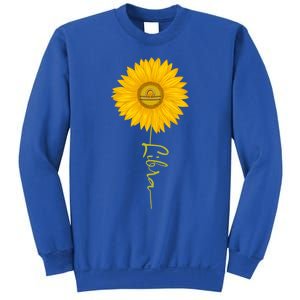 Libra Sunflower Zodiac Sign Floral Horoscope Gift Sweatshirt