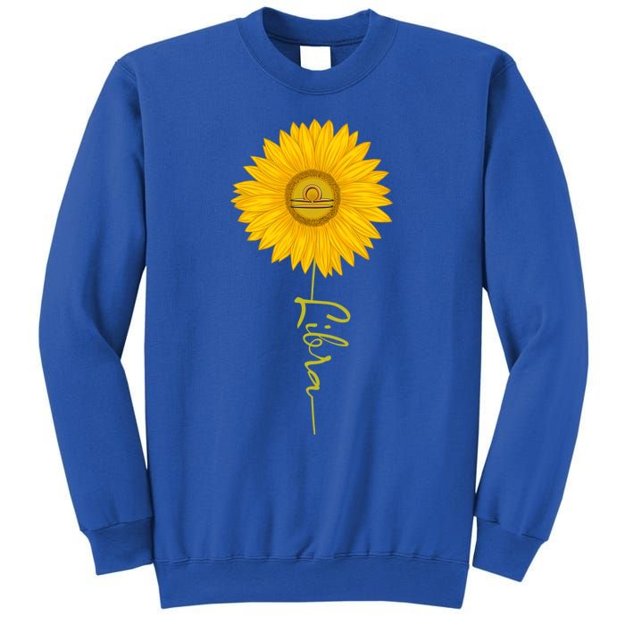 Libra Sunflower Zodiac Sign Floral Horoscope Gift Sweatshirt