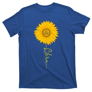 Libra Sunflower Zodiac Sign Floral Horoscope Gift T-Shirt