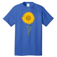 Libra Sunflower Zodiac Sign Floral Horoscope Gift Tall T-Shirt