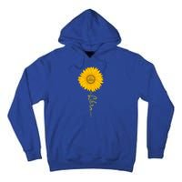 Libra Sunflower Zodiac Sign Floral Horoscope Gift Tall Hoodie