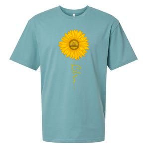 Libra Sunflower Zodiac Sign Floral Horoscope Gift Sueded Cloud Jersey T-Shirt