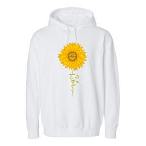 Libra Sunflower Zodiac Sign Floral Horoscope Gift Garment-Dyed Fleece Hoodie