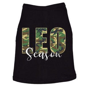 Leo Season Zodiac Birthday Camo Doggie Tank