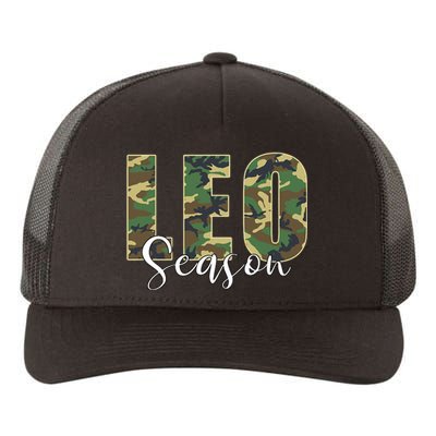 Leo Season Zodiac Birthday Camo Yupoong Adult 5-Panel Trucker Hat