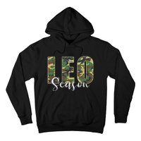 Leo Season Zodiac Birthday Camo Hoodie